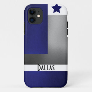 Coques Pour iPhone Blanc Bleu & Argent - Dallas Iphone 5 Coque-2