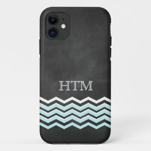 Coque Case-Mate Pour iPhone Blanc et cas de l'iPhone 5 de Chevron de turquoise