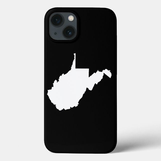 Coques Case-Mate iPhone Blanc et Noir de Virginie Occidentale (Verso)