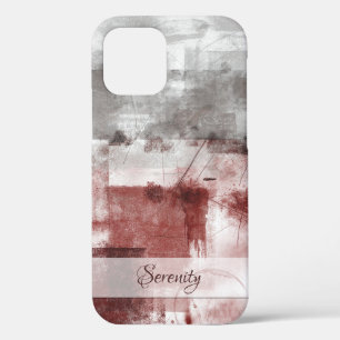 Case-Mate iPhone Case Blanc Gris Bourgogne Rustique Moderne Abstrait Nr5