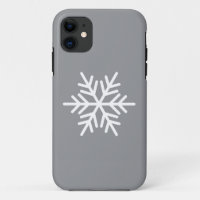 Blanc Moderne Flocon de Neige Nordique sur Gris d'
