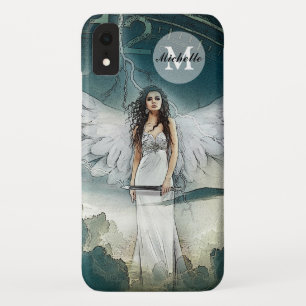 Case-Mate iPhone Case Blanc orageux de bleu de ciel d'ange gardien