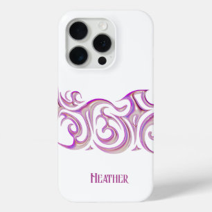 Coque Case-Mate iPhone Blanc personnalisé avec rose 3D Chrome
