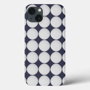 Coques Pour iPhone Blanc simple sur bleu minuit