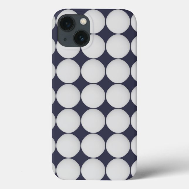 Coques Case-Mate iPhone Blanc simple sur bleu minuit (Verso)