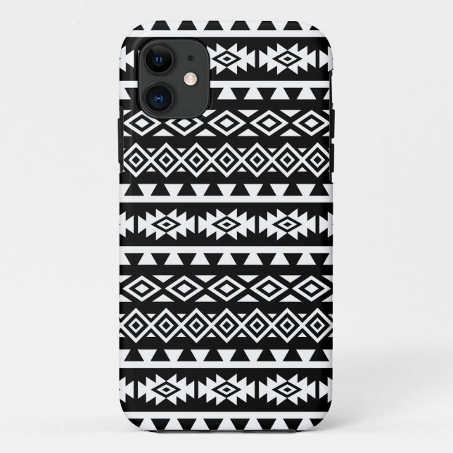 Coques Case-Mate iPhone Blanc stylisé du motif II d'Aztèque grand sur le (Dos)