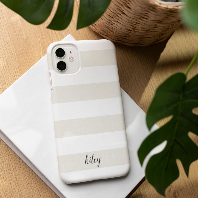Coques Case-Mate iPhone Blanc sur bande blanche Personnalisé (Créateur téléchargé)