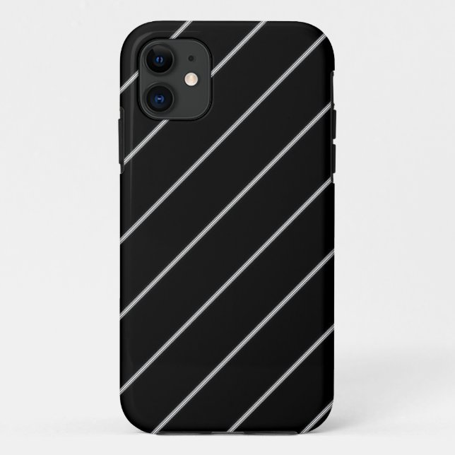 Coques Case-Mate iPhone Blanc sur noir (Dos)