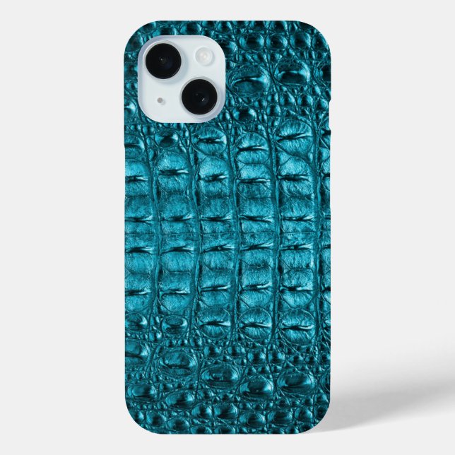Coques Case-Mate iPhone blanc turquoise bleu aqua imprimé (Verso)