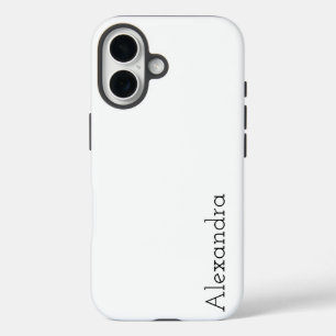 Coque Pour iPhone 16 Blanc uni couleur Coque-coque iphone mat