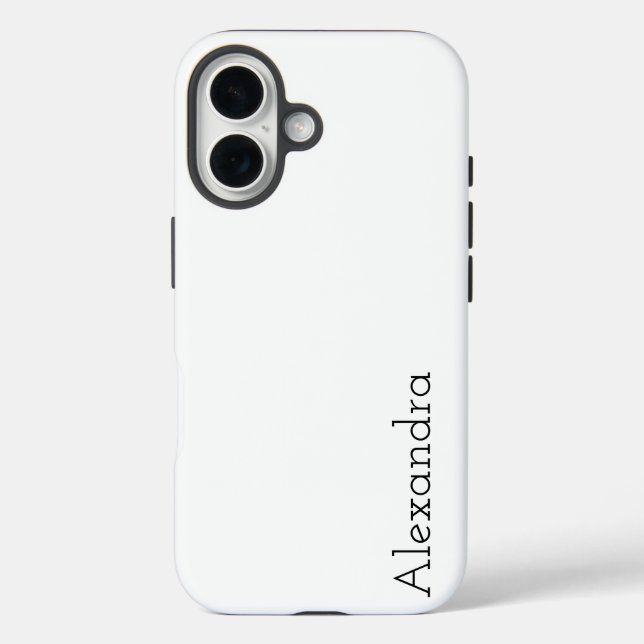 Coques Case-Mate iPhone Blanc uni couleur Coque-coque iphone mat (Verso)