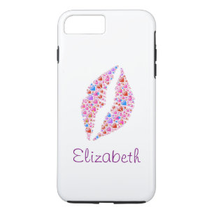 Case-Mate iPhone Case Blanche personnalisée Simple Lèvres de coeur color