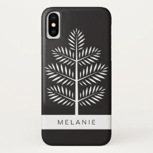 Case-Mate iPhone Case Blancs Noir Élégant Botanique Tropical Branche