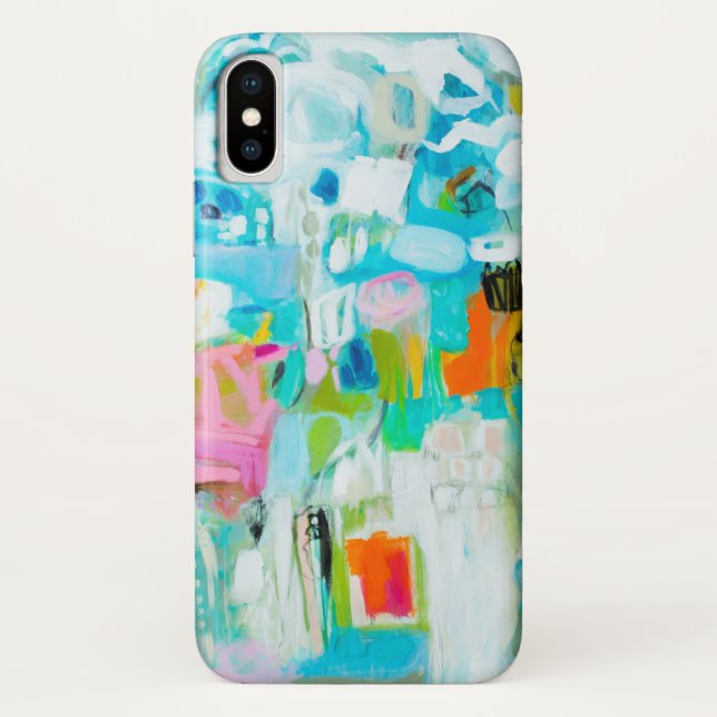 Coques Case-Mate iPhone Bleu Abstrait (Dos)