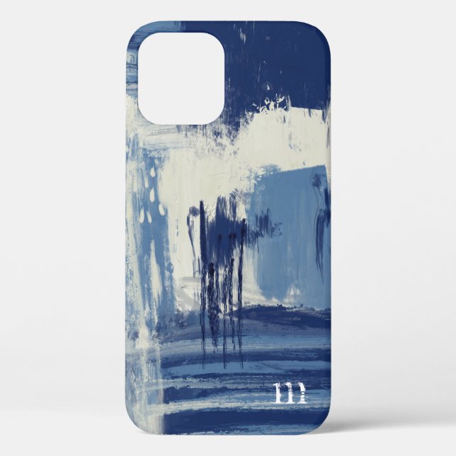 Coques Case-Mate iPhone Bleu Abstrait et ivoire (Verso)