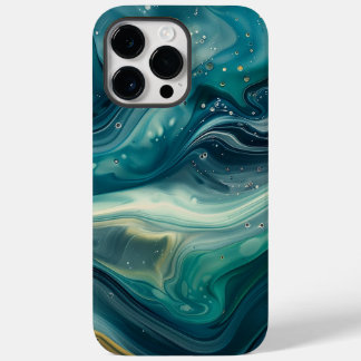 Coque Case-Mate iPhone Bleu Abstrait et vert aquatique