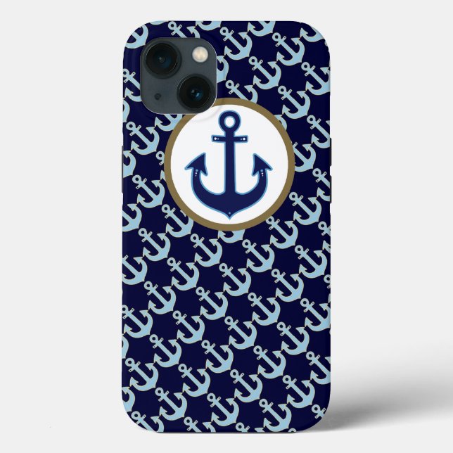Coques Case-Mate iPhone bleu anchor & anchors (Verso)