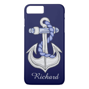 Coque iPhone 8 Plus/7 Plus Bleu Ancre marine