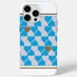 Coque Case-Mate iPhone Bleu, blanc motif bavarois.