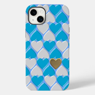 Coque Case-Mate iPhone Bleu, blanc motif bavarois.