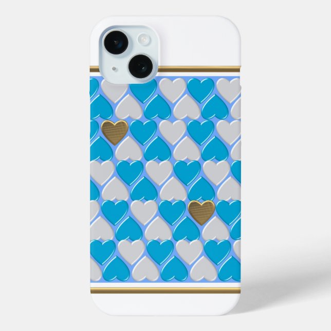 Coques Case-Mate iPhone Bleu, blanc motif bavarois. Cas iPhone coque-Mate (Verso)