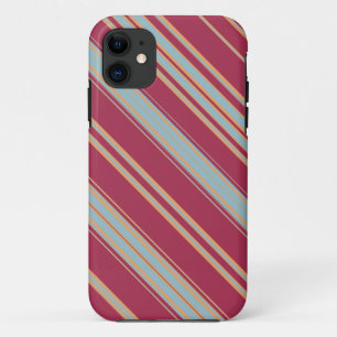 Coque iPhone 11 Bleu Brown et clair Diagonale