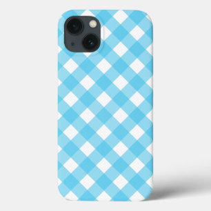 Case-Mate iPhone Case Bleu céruleu clair en vichy Coque-coque iphone Mat