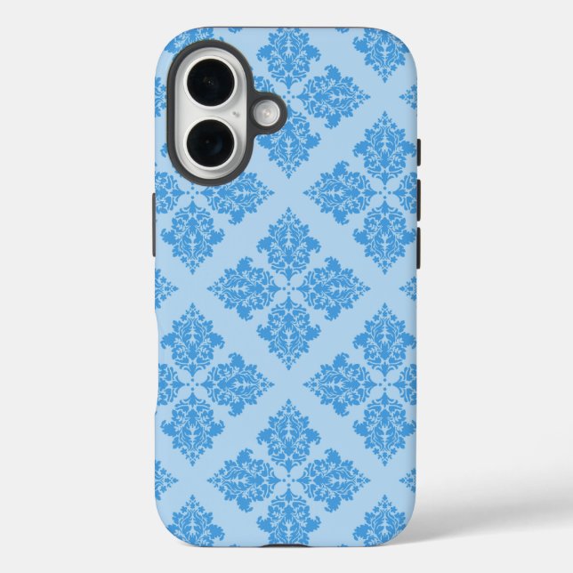 Coques Case-Mate iPhone Bleu ciel Damassé Marocain (Verso)