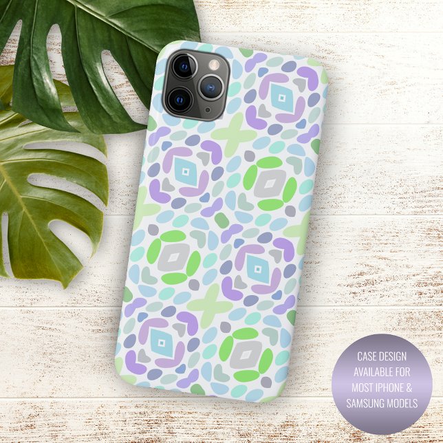 Coques Case-Mate iPhone Bleu clair Rose Violet Lime Vert Art africain (Créateur téléchargé)