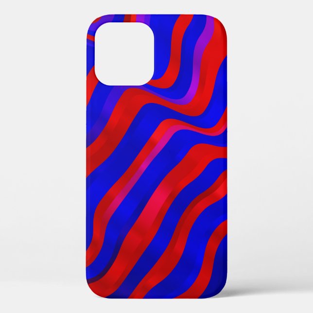 Coques Case-Mate iPhone Bleu clair, texture rouge avec lignes cirées. Dégr (Verso)