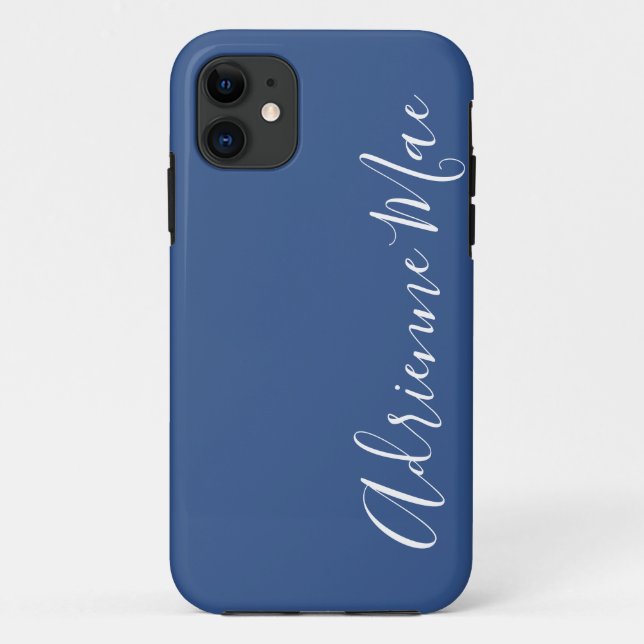 Coques Case-Mate iPhone Bleu classique personnalisé (Dos)