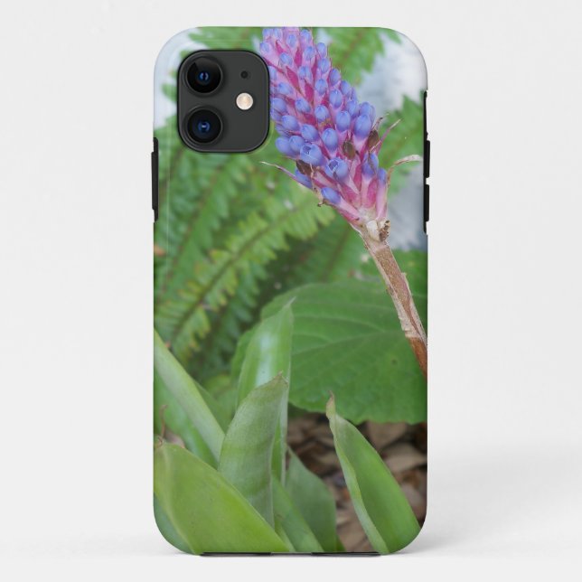 Coques Case-Mate iPhone Bleu cône fleur bromélique (Dos)