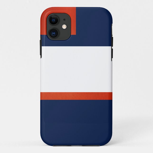 Coques Case-Mate iPhone Bleu contemporain. Coques iphone orange et blanc (Dos)