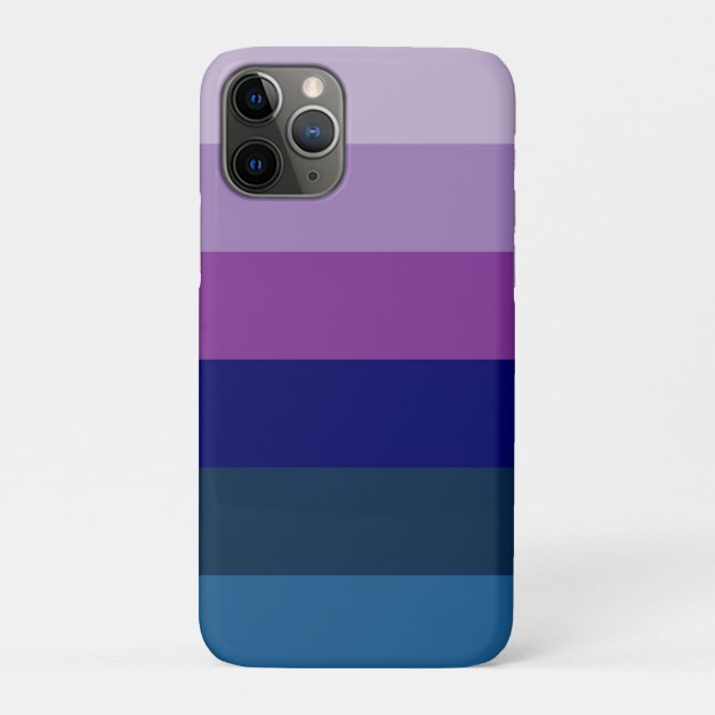 Coques Case-Mate iPhone Bleu cosmique et rayures violettes (Dos)