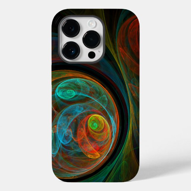 Coques Case-Mate iPhone Bleu de renaissance Art Abstrait (Verso)