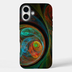 Coque Pour iPhone 16 Plus Bleu de renaissance Art Abstrait