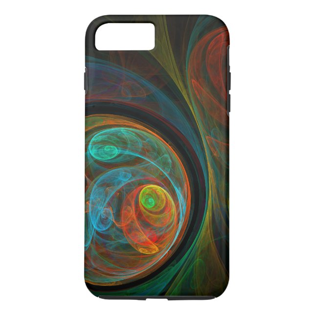 Coques Case-Mate iPhone Bleu de renaissance Art Abstrait dur (Dos)