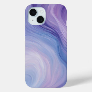 Coque Case-Mate iPhone Bleu dégradé, violet Abstrait Motif vague