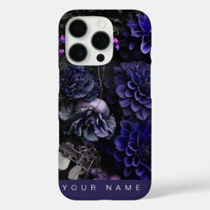 Coque iPhone 16 Pro Bleu des fleurs hantées