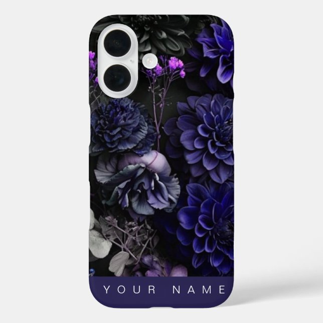 Coques Case-Mate iPhone Bleu des fleurs hantées (Verso)