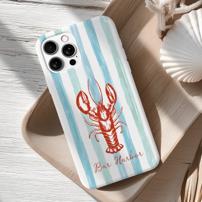 Coques Case-Mate iPhone Bleu du littoral du homard du Maine (Créateur téléchargé)