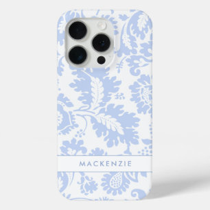 Coque Case-Mate iPhone Bleu élégant Floral Botanique