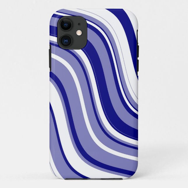 Coques Case-Mate iPhone Bleu et blanc Grandes Motif 2 (Dos)