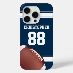 Coque Case-Mate iPhone Bleu et blanc Stripes Jersey Football