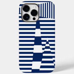 Coque Case-Mate iPhone Bleu et blanc sur bandes