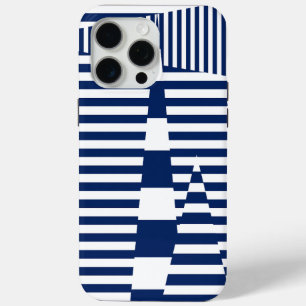 Coque Case-Mate iPhone Bleu et blanc sur bandes