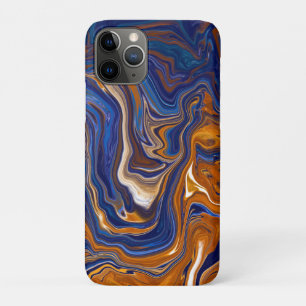 Case-Mate iPhone Case Bleu et cuivre Art moderne Abstrait