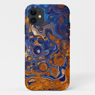 Case-Mate iPhone Case Bleu et cuivre Art moderne Abstrait
