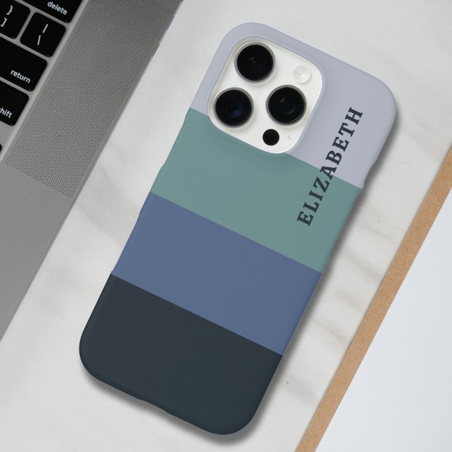 Coques Case-Mate iPhone Bleu et Gris Motif (Créateur téléchargé)