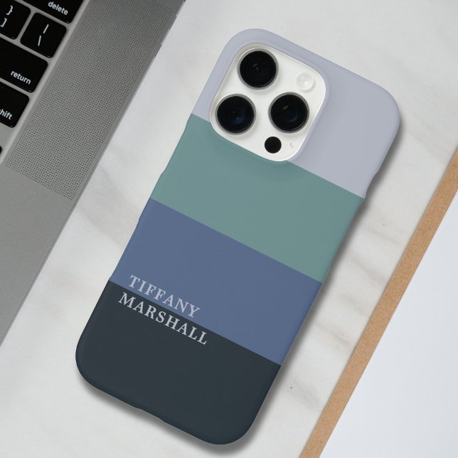 Coques Case-Mate iPhone Bleu et Gris Motif (Créateur téléchargé)